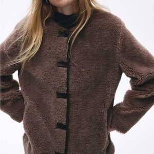 H&M Dark Brown Teddy Jacket